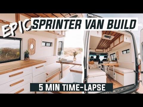 EPIC Mercedes Sprinter Van Conversion #VANLIFE | Full Time Lapse | DIY Build