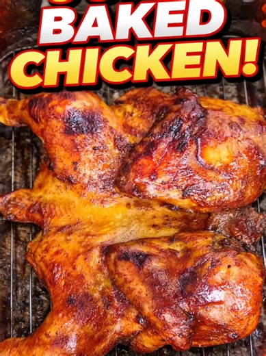 Golden, juicy, and seasoned to perfection 🔥 Homemade bake chicken done right — crispy outside, tender inside! Who wants a plate? 😋 #BakedChicken #HomeCooking #FoodTok #DinnerIdeas #CookingFromScratch