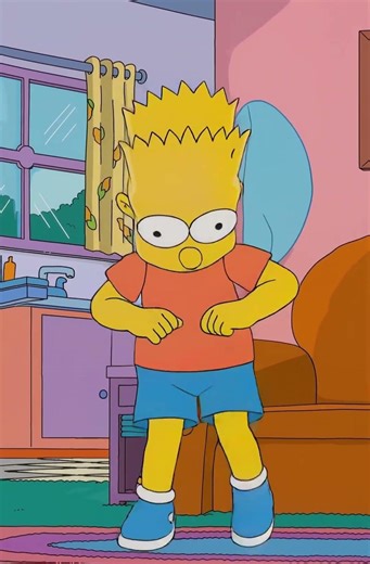 Bart Simpson Goes Full C-Walk 😭🔥 #dance #cwalk #gangstadance #viraldance