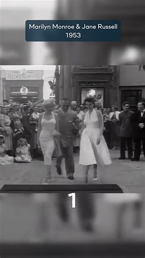 Marilyn Monroe and Jane Russell in 1953 colorized