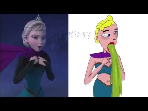 Elsa Frozen 2 Face Her Biggest Fear funny Drawing memes Try not To laugh #live2day #elsa