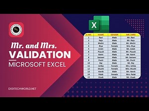 Mr. and Mrs. Validation in Excel | Fun & Easy Data Validation Tutorial in Microsoft Excel (2025)