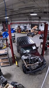 2021 Jeep Wrangler Unlimited Sport with that awesome Snazzberry color Unfortunately an engine fire brought this one to us. Get ahold us for parts! #teardowntuesday #qualityjeepsalvage #fyp #baseline4x4 #weplaywithjeeps | Baseline 4x4 Recyclers