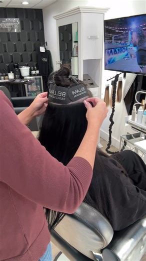 Install a row of Luxury Weft Extensions with me #oklahomahairstylist #oklahomaextensions #hairextensions #weftextensions #poncacitysalon