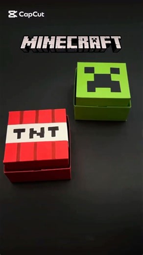 DIY Minecraft Creeper Paper Toy - Exploding Box #minecraft #crafts #diy #tutorial