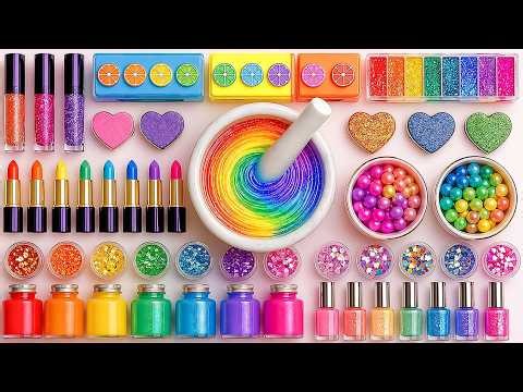 Ultimate Slime ASMR Video | Making Satisfying Slime with Makeup Cosmetic & Glitters #123
