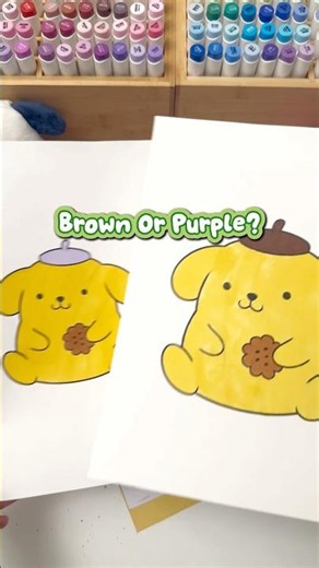 changing pompompurin’s hat! which is better? 🎩🐶