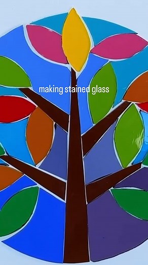 Making stained glass #stainedglass #glassart #glasscutting | Derek Hunt Artist