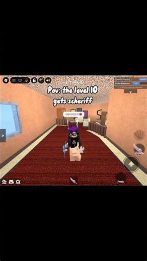 Pov the level 10 gets scheriff 😂 #mm2 #viral #roblox #murdermystery2 #robloxedit #edit