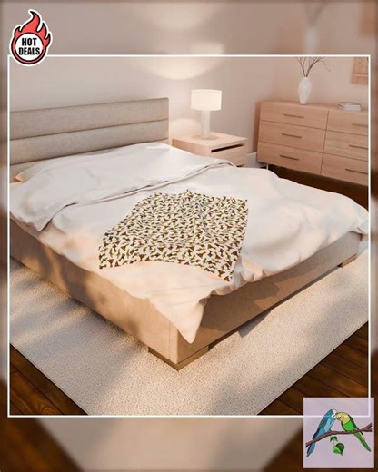 Baby Giraffe Pattern Velveteen Plush Blanket | Baby Giraffe Print Throw