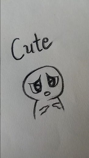 How to Draw a Cute Easy Drawing 😳✨ | Simple Art Tutorial #shorts