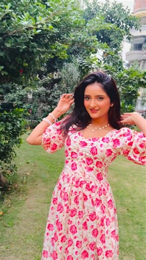 Monika yadav on Instagram: "Feeling beautiful in this gorgeous pink dress 💗✨ If you love soft, flattering colours this one’s a must! Outfit from : @sajilo_official Fabric : Cotton 💯"