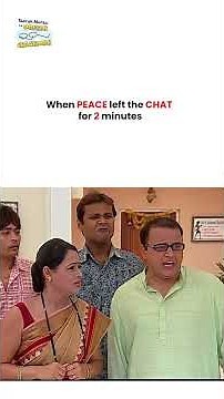 When peace left the chat for 2 minutes ! #tmkoc #funny #jethalal #daya #shortsfeed #comedy