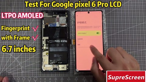OLED for Google Pixel 6 Pro Screen Replacement with Frame Pixel 6 Pro Screen Replacement G8VOU GLUOG LCD Display digitizer Touch Screen Assembly with Tools 6.7 "（with Fingerprint Function