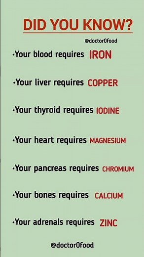 Did You Know Your Body Need These Essential Mineral? Essential Minerals Every Organ Need #healthtips