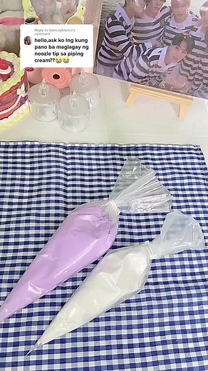 How to Put Piping Nozzle on Decoden Piping Bag Tutorial