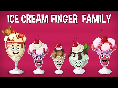 The Finger Family Ice cream Family Nursery Rhyme | Ice cream Finger Family Songs