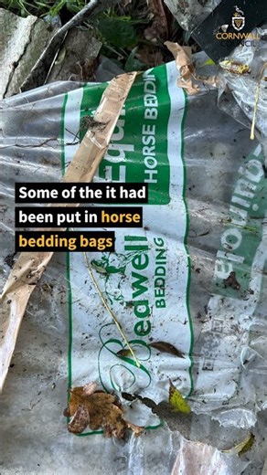 Appeal for information after asbestos dumped on road near Launceston, Cornwall