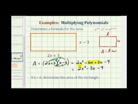 Ex: Find the Area of a Rectangle Using a Polynomial