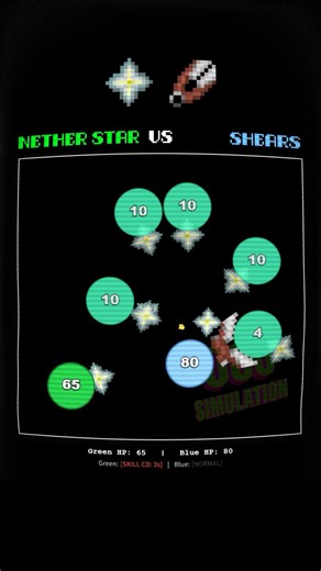 Nether Star VS Shears Simulation