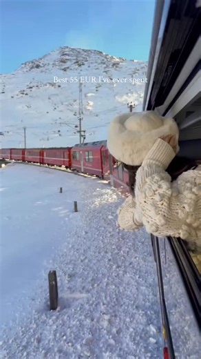 Bernina Express Trips on Instagram: "🇨🇭 Bernina Express: The Winter Ride You NEED to Share with Someone Special! 🚂❄️❤️ ••••••••••• Tag the person you’re taking to the Alps this winter – right now! 🏔️✨ From Tirano’s Italian sunshine to St. Moritz’s snowy fairy tale in just 2.5 hours: frozen lakes, spiral viaducts, and that legendary Landwasser moment… all wrapped in fresh powder and pure magic. @denisaelenatoma’s video is basically a love letter to the most romantic train on earth! 🎥🥹 Winte