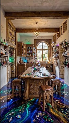 🔮 Mystic Alchemy Kitchen Transformation | Neon Fantasy Epoxy Floor Brought to Life