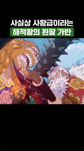 최신화) 사실상 사황급이라는 해적왕의 왼팔 가반 #원피스