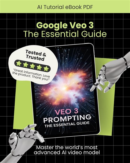 Google Veo 3 AI Prompting Guide PDF | Cinematic Prompts Ebook Tutorial - Etsy