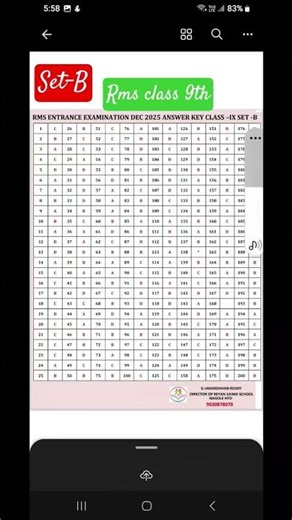 Rms class 9th set-B Answers held on 7th december 2025