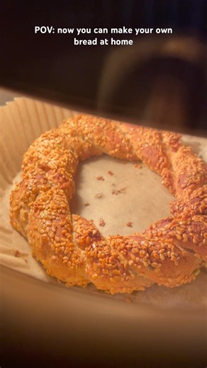 Easy Homemade Turkish Simit healthy and ideal for two servings🥨 #recipe #bread #homemadebread