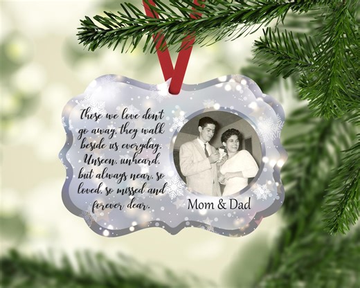 Personalized Memorial Ornament, in Loving Memory Christmas Keepsake With Photo, Remembrance Gift - Etsy