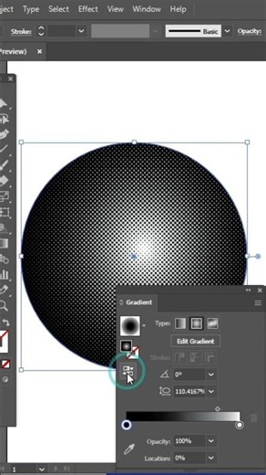 Halftone Dot pattern in Adobe illustrator #illustrator #shorts