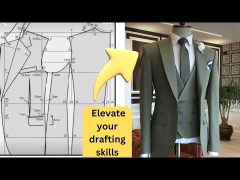 HOW TO PERFECTLY DRAFT A COMPLETE SUIT PATTERN A-Z (part 1)|| with all detailed information needed