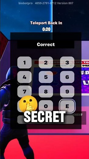no one is allowed to know the bios vault code!😳 #fortnite