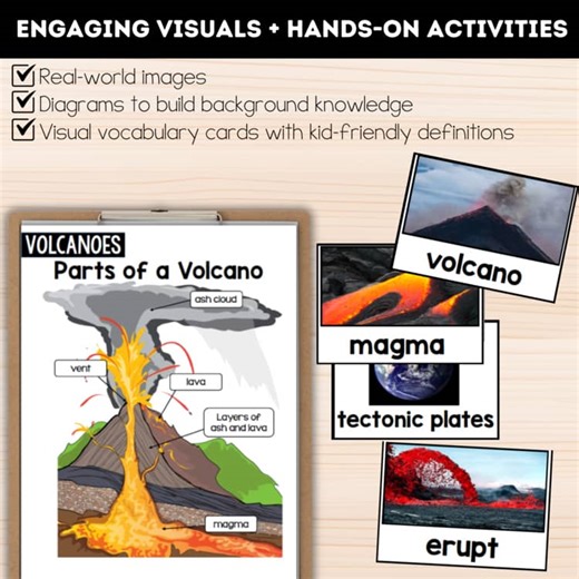 Volcano Unit 2nd Grade | Reading Passages, Worksheets, & Activities | No Prep