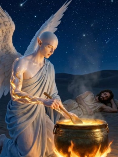 Por que un Angel preparó una bebida para Jesus cuando habia enfrentado el demonio?