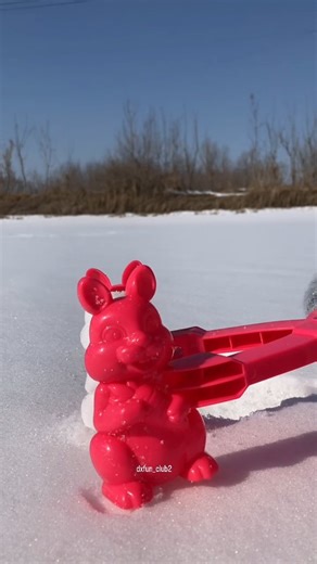 Sabrina Alvi on Instagram: "🐰⛄ Making a Bunny from Snow #reels #instagood #fypage"