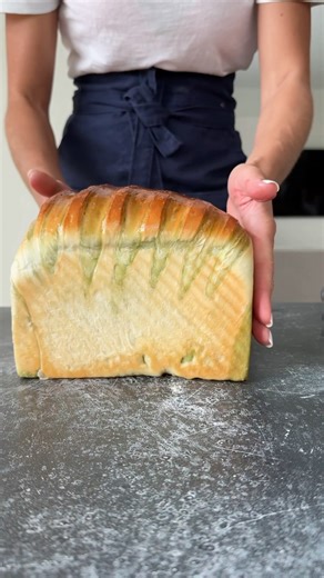 Matcha zebra bread ( recipe in description)