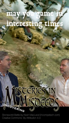 This is pretty exciting. Misteries in Misdeeds is delighted to announce that we are now partnering with the Savage Worlds game systems and Pinnacle Entertainment, Inc. Todd and Angus discuss what this means to you. It means your MiM games will leverage the Fast, Furious & Fun mechanics of Savage Worlds' for cinematic and pulpy high adventure! It means many of you will have already tried the chassis that Misteries in Misdeeds is built on! Note: the reference to the "14th to 16th centuries" should
