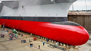 Inside US Dry Dock Rolling Out & Launching Gigantic Aircraft Carrier After Repair