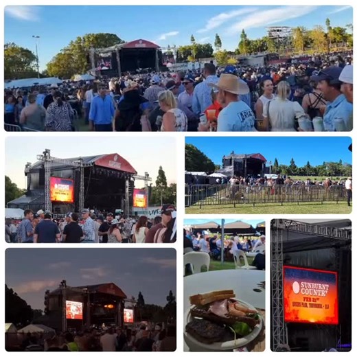 What a day in Toowoomba! 🤠🎶 Sunburnt Country has been rocking Queens Park all day and the energy is still going strong into the evening. From the early morning coffee rush to the steady stream of concert goers heading into the park, the whole town has been buzzing. Accommodation across Toowoomba is at full capacity, restaurants are full, and everyone is in high spirits soaking up the atmosphere. It’s so good to see our community come alive like this. An incredible day (and night!) of music, ma