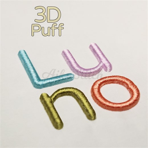 Luno 3D Puff Foam Embroidery Font; Script Cursive Alphabet; Satin Stitch BX Format; Instant Download Files 7 Sizes Bx, PES, DST   6 Formats - Etsy