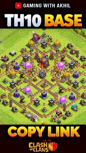 ⚔️ Best TH10 Hybrid Base Layout | Anti 3-Star 🔥 | Clash of Clans