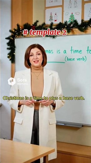 Christmas English Lesson | One Useful Sentence Template. #english #dailyenglish