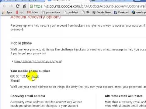 How to change mobile number in gmail