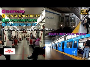 TTC POV Walk: Don Mills Station to McCowan Station Via Sheppard-Yonge Station【4K 60FPS】