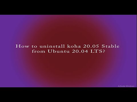 How to uninstall Koha Software from Linux Ubuntu?