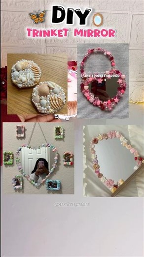 I made my own trinket mirror diy 😱🪞💖 #shortsfeed #trending #viral #diy #mirror