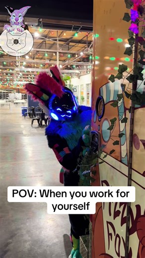 POV: When you work for yourself! Happy Fursuit Friday! #protogen #knittinkittenfashion #fursuit #furry #protogenfursuit