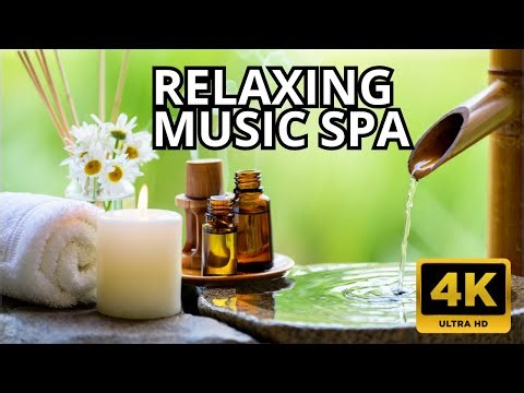 4K 12 Hours Relaxing Spa Music • Gentle Sounds of Water Drop Flow ☘️ Relieves Stress and Anxiety